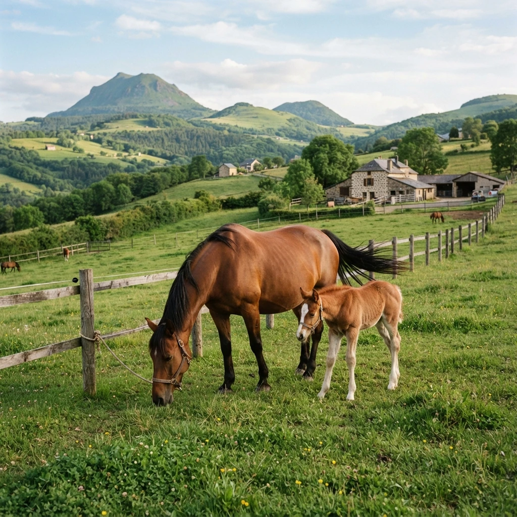Élevage de chevaux au A Cheval Autrement, Châtel-de-Neuvre