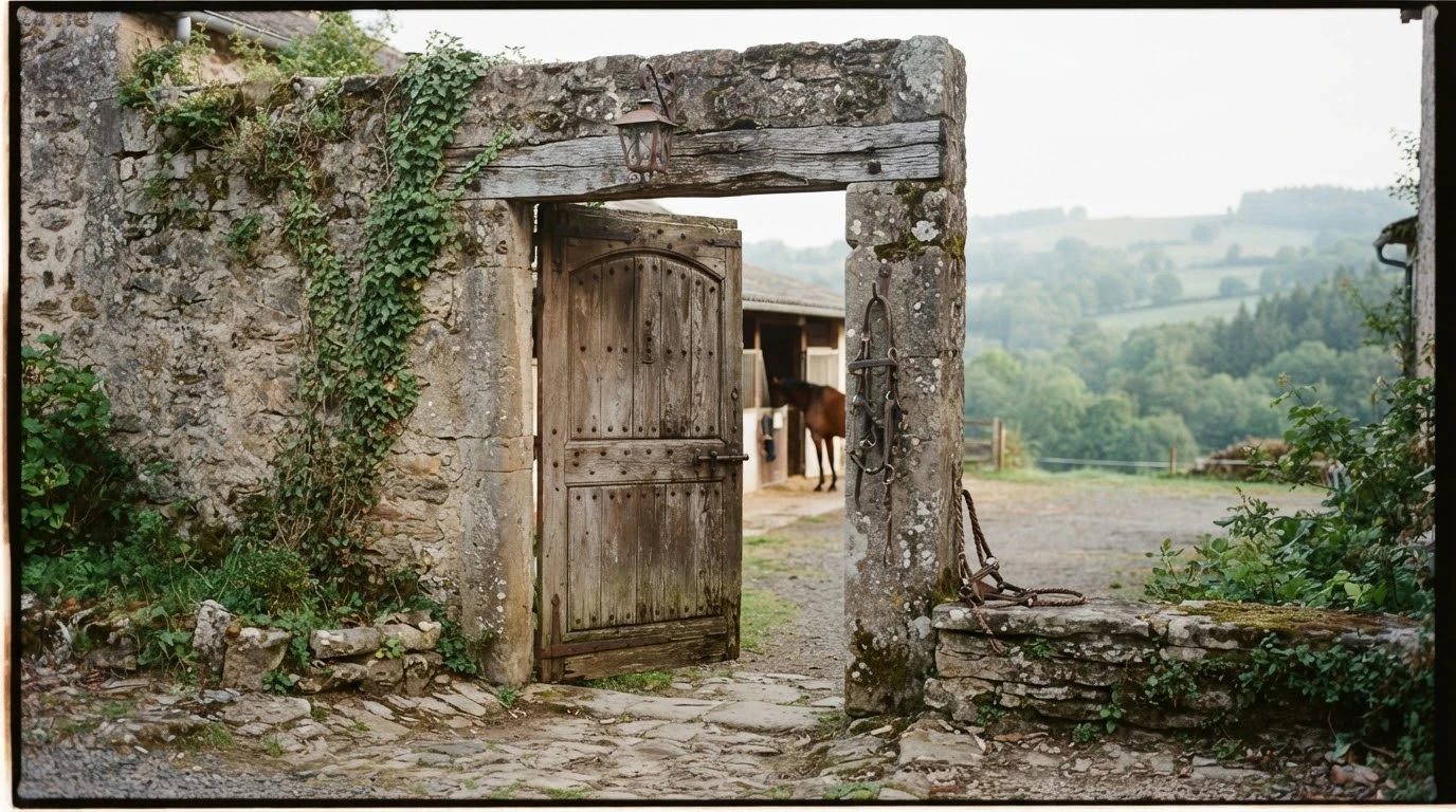 Entrée du A Cheval Autrement, centre équestre à Châtel-de-Neuvre