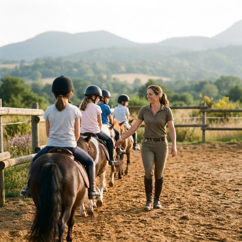 Cours de poney à Châtel-de-Neuvre, Allier